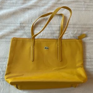 *NEW* Lacoste Zippered Tote - Mustard Yellow/Gold